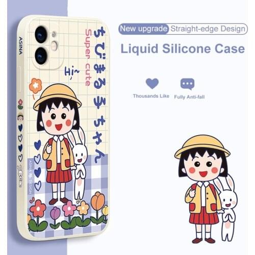 ASINA Straight-sided Edge Case For iPhone 12 Pro Max XS Max XR X 6 7 8 Plus SE2 Soft Silicone Square Cartoon Capa For iPhone 11