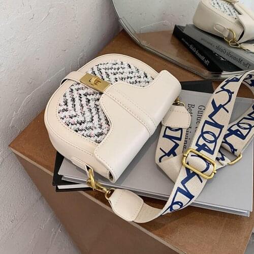 Hot unique bag design retro tweed saddle bag & elegant Shoulder Bag Messenger Bag Width 18cm Height 16cm Thickness 5.5cm