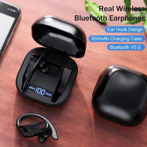 Q62 True TWS Wireless Earphone Bluetooth 5.0 Stereo Sport Headphones 950mah Waterproof Earbud Ear Hook Headsets With MIC