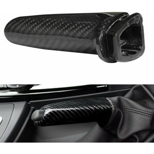 1x Carbon Fiber Car-Stylling Handbrake Brake Handle Cover Trim For BMW E46 E90 E92 F30 F32 F80 Accessories