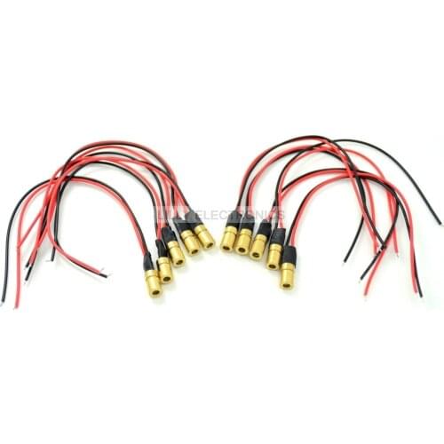 10pcs/lot Mini Dot Infrared IR Laser Diode Module 780nm 3mw w/ Driver-in 6x10mm DIY LAB Lazer