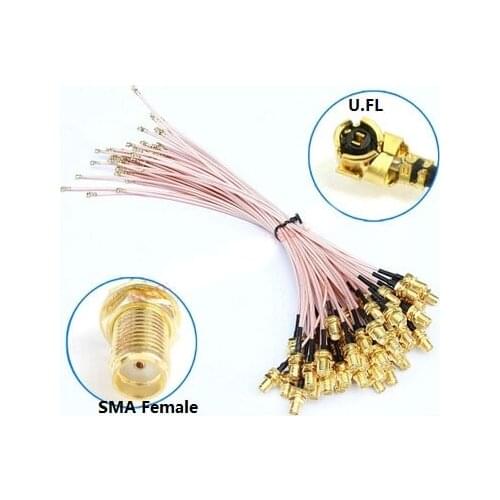 5CM/10CM/15cm/20CM/30CM/50CM RG178 U.FL IPEX/IPX to SMA female pigtail connector antenna U.FL to RP-SMA Male have a hole