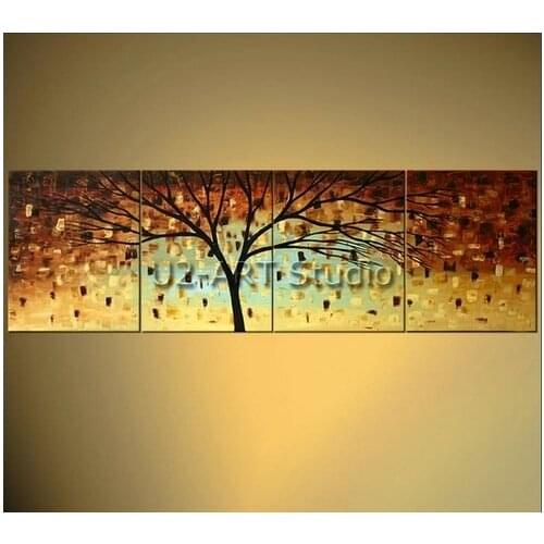 Abstract tree,colors painting,modern art,handmade,living room oil painting