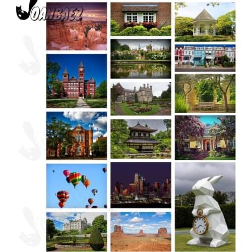 Courtyard Landscape Diamond Painting Architectural Cross-Stitch Embroidery 5D Diy Mosaic Kit Hand Inlaid Home Decor Accessories