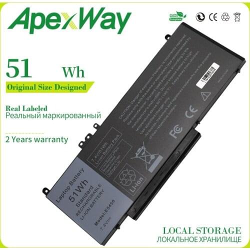 Apexway 51WH G5M10 New Laptop battery For DELL Latitude E5250 E5450 E5550 3160 8V5GX R9XM9 WYJC2 1KY05 TXF9M 79VRK 07V69Y 7.4V