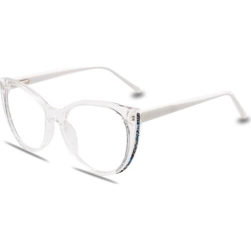 Bohosco Anti Blue Ray Clear Glasses Women Diamond Blue Light Blocking Glasses Spectacle UV Blocking Round Glasses Goggles