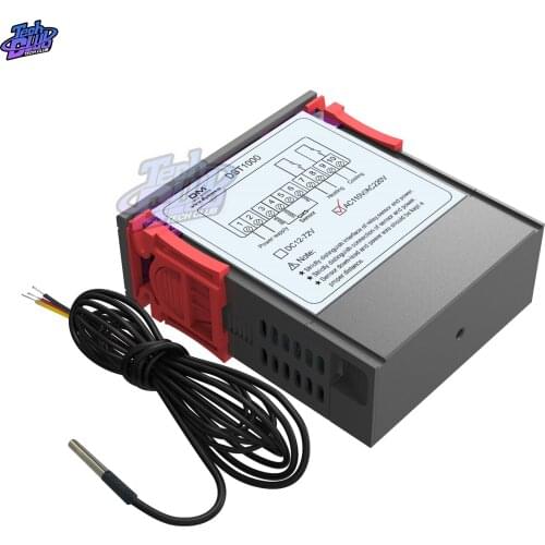 DST1000 AC 110V 220V DC 12-72V Digital Temperature Control Controller Thermostat DS18B20 Sensor Waterproof Replace STC-1000