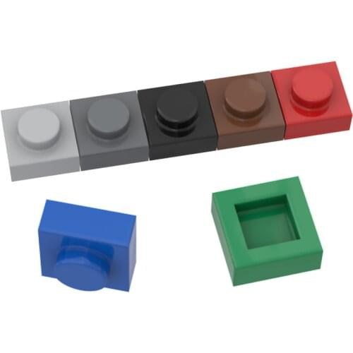 10 PCS DIY Bricks Parts 3024 1x1 Plate Educational Tech Construction Parts Toys for Child Compatible With Lego
