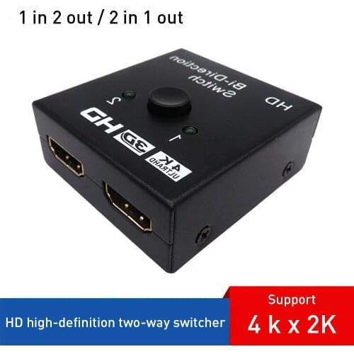 4K HD MI Bi-Directional Switch Full HD 1080P HDMI Splitter 1x2/2x1 HD-MI two-way Switcher Converter For HDTV 3D 4KX2K Video