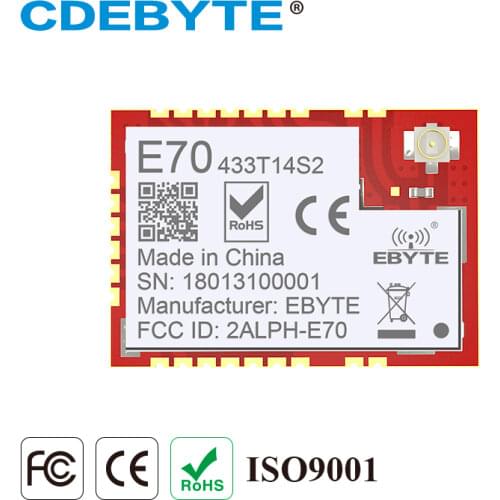 E70-433T14S2 CC1310 433mhz Long-range Communicator Radio 25mW IPEX Stamp Hole Antenna IoT uhf 433 mhz rf Module