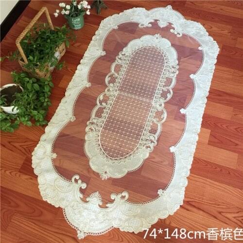 74*148cm Elegant Embroidery Table Runner Pastoral Fabric Tea tablecloth, Study table nail table cover towel