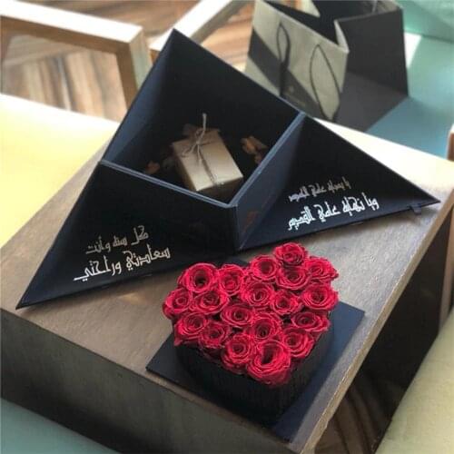 Like a fighter new design two floors can move the inner part, No writing flowers box wedding party Mothers Day Christmas gift