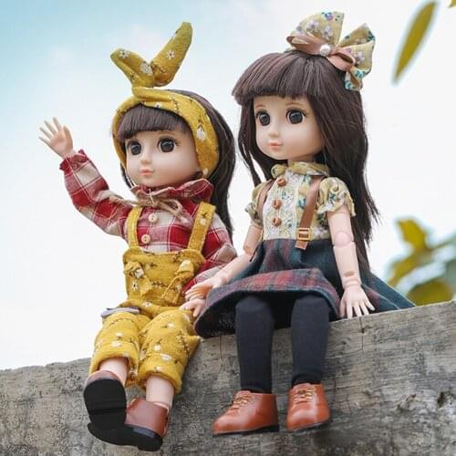 30CM Kawaii Fashion Young Girl Doll 1/6 Moveable Joints Articulated Toy Dolls Girl Toys for Kids