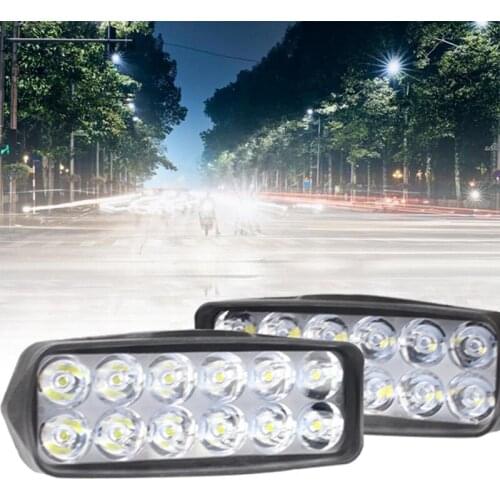 Motorcycle Headlight Spot Light 8 LED/12 LED Motos ATV UTV Scooter Lighting