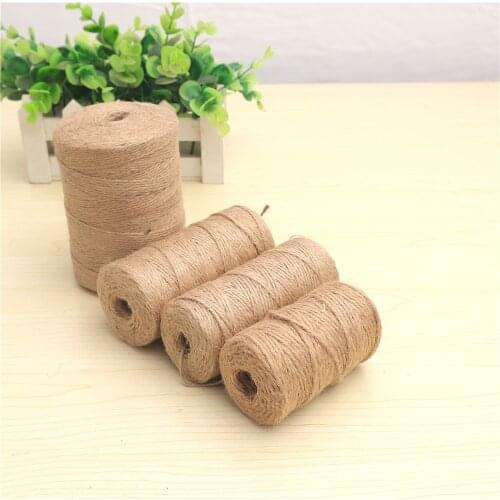 Natural Macrame Jute Twine String Hemp Rope Pet Scratching Cord 2mm DIY Craft Handmade Gift Packing Wedding Home Decoration