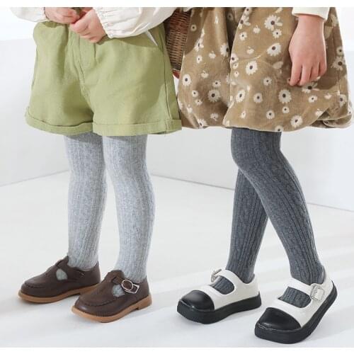 New Solid Color Baby Tights Winter Autumn Soft Warm Cotton Baby Girl Tights Knitted Newborn Pantyhose Toddler Girls Pants Clothe