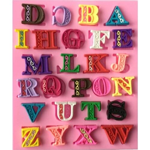New Letters Shape silicone molds Fondant Cake Decoration Sugar Craft Tools baking tools cake E086
