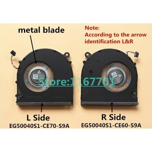 New ORG Laptop/Notebook CPU/GPU Cooling Fan For Xiaomi MI air 15.6 PRO15.6 GTX Metal blade EG50040S1-CE60-S9A EG50040S1-CE70-S9A