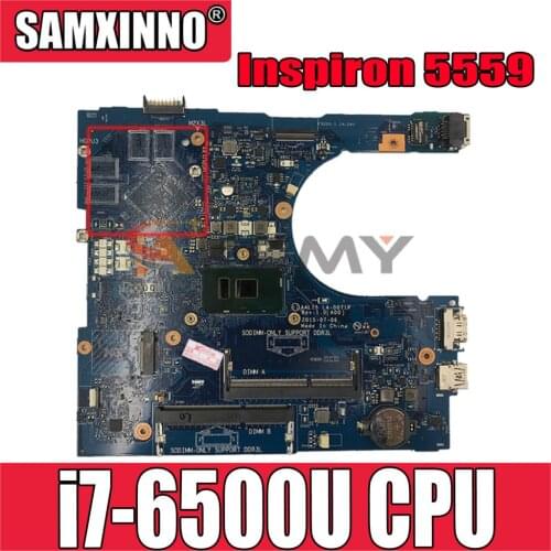 Original Laptop motherboard For DELL Inspiron 5559 i7-6500U Mainboard CN-086V8H 086V8H LA-D071P SR2EZ DDR3L