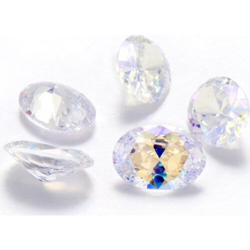Oval Jewelry Accessories Colorful Zircon Pointback Loose Stones For Diy Colorful Crystals Strass Jewellery Accessories