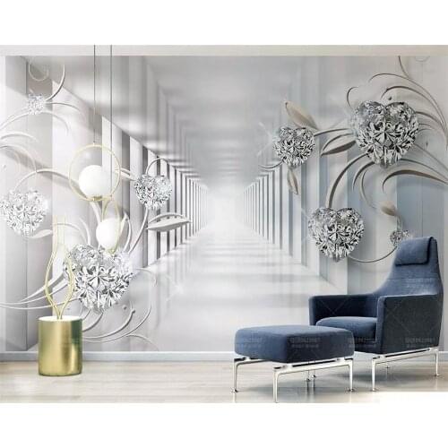 Custom wallpaper 3d stereo photo murals abstract space European pattern diamond Hotel background wall papers home decor 3d обои