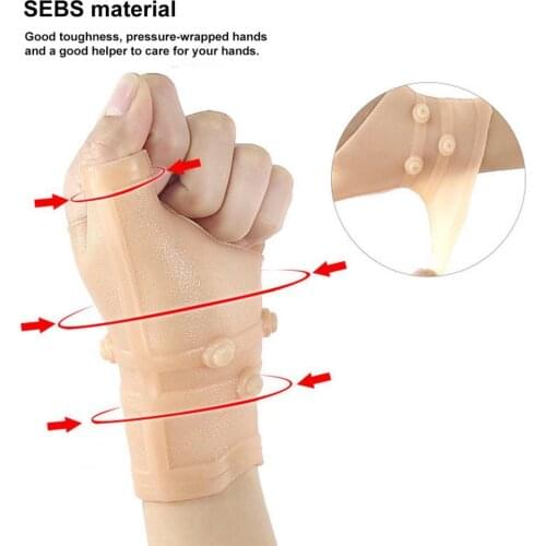 Practical Magnet Handguard Wristband Universal Waterproof Hand Sleeves SEBS Skin Tone Support Magnetic Hand Sleeves for Work