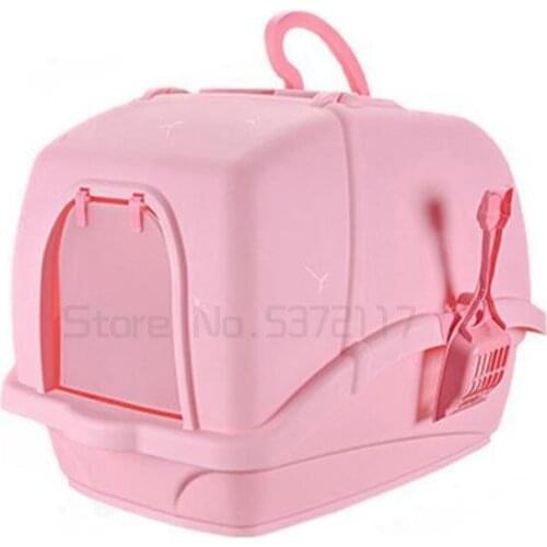 Cat Sand Basin Deluxe Super Size Fully Enclosed Anti-spatter Cat Toilet Bedpan Cat Toilet Training Kit Pet Litter Box Product