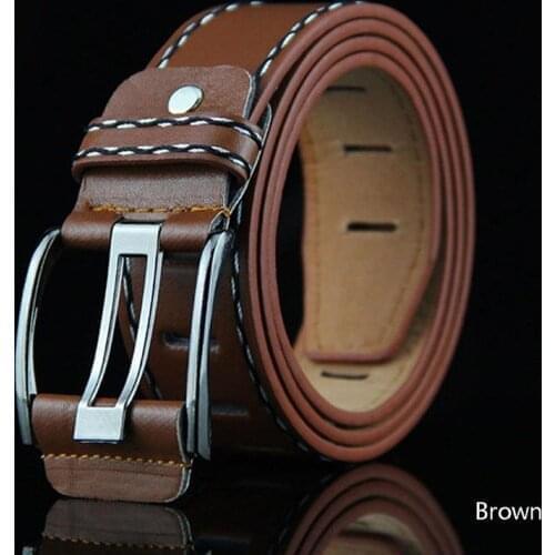 Man Automatic Buckle Jeans Cintos Masculinos Ceinture Men Belts Faux PU Leather Luxury Designer Vintag Strap Male Belt For Adult