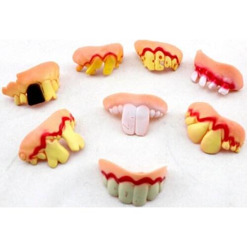 Deluxe Buck Tooth Fake Costume False Teeth Funny Goofy For Children Adults Party Cosplay Costume Christmas Halloween