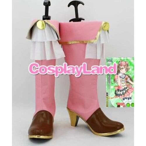 Customize Boots Love Live ! Minami Kotori Pink Hight Heel Cosplay Boots Cosplay Costume Anime Party Shoes