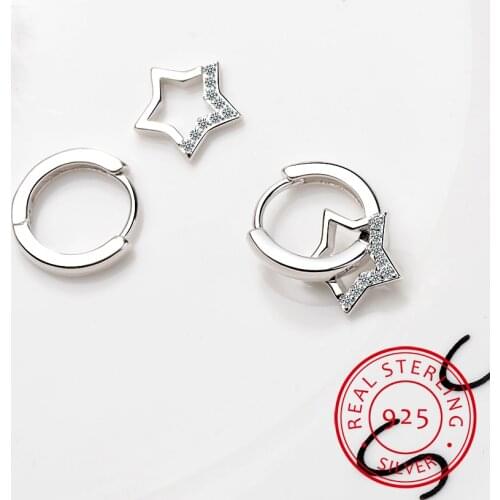 LEKANI Zirconia Star Tassel 925 Sterling Silver Earrings oorbellen Boucle d'oreille pendientes S-E786