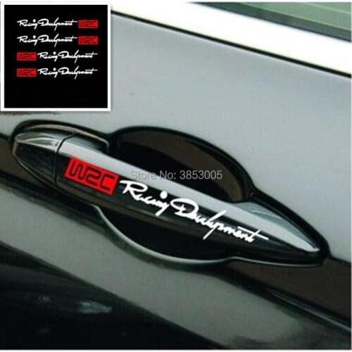 Car styling Car Decal Door Handle Auto Stickers Decoration for lancer 10 renault logan bmw x5 e53 cruze bmw e46 granta kia