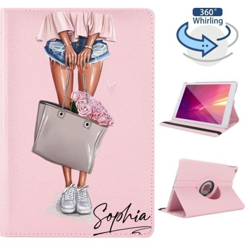 Custom Name Rotatable Tablet Stand for iPad 7th Generation Case 2019 Pro 11 Funda 2020 Air 2 6th 5th Pro 9.7 12.9 10.5 Mini 4 5