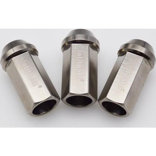 High performance strong sliver color 60degree cone seat open end Gr.5 titanium alloy lug nut M14*1.5*45mm