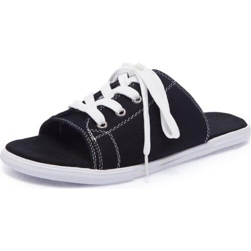 Women Canvas Skateboarding Shoes Slippers Comfortable Sneakers Ladies Vulcanize Casual Chaussure Ladies Footwear Lace-up Shoes