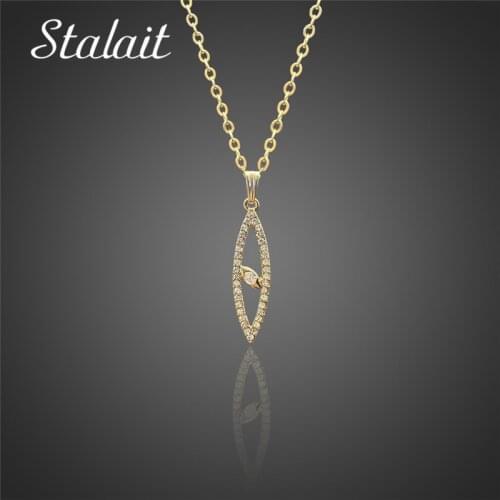 Gold Rhinestone Evil Eye Pendant Long Necklace Women Charm Crystal Necklaces Infin Cross Jewelry Bridesmaid Gift Wholesale Items