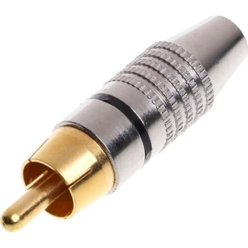 10 Pcs 20Pcs RCA Plug Audio Video Locking Cable Connector Gold Plated