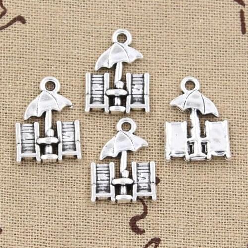 20pcs Charms Beach Umbrella 20x14mm Antique Silver Color Plated Pendants Making DIY Handmade Tibetan Silver Color Jewelry