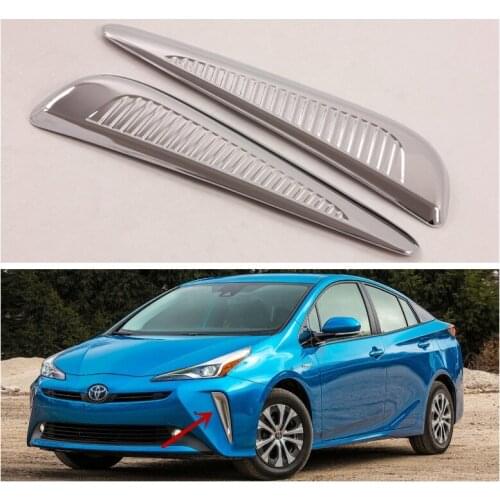 2x ABS Car Front Foglight Eyelid Cover Trims Car Exterior Accessories Fit for Toyota Prius 2020