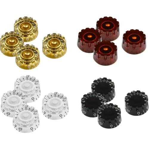4pcs Knurled Guitar Volume Speed Knob Electric Guitar Bass Tone Volume Control Knobs Guitar Replacement Accessories