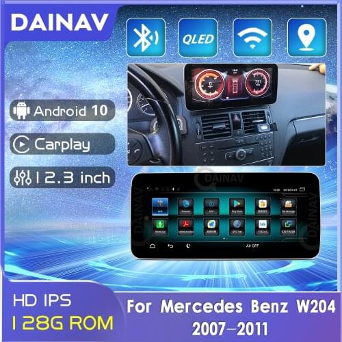 Android 10 8Core carplay Car dvd radio multimedia Player for Mercedes Benz C-Class W204 S204 2008 2009-2011 w204 GPS Navigation