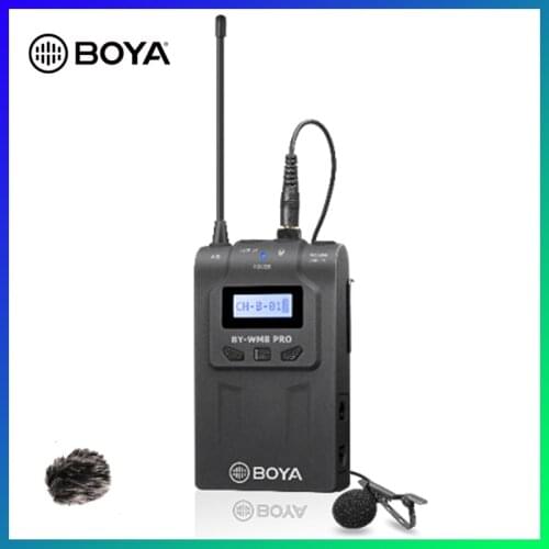 BOYA TX8 Pro Wireless Transmitter Microphone Kit Digital Bodypack 100m UHF System Lavalier Mic for RX8 Pro SP-RX8 Pro Receiver