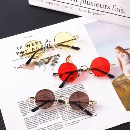 3-9 years kids sunglasses 2019 New style Round Frame Cute glasses Gradient lens UV400 Golden metal eyewear Baby Boys&girls N208