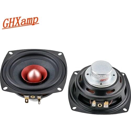 GHXAMP 105MM Square Full Range Speaker Unit DIY 4ohm 25W HIFI Home theater Tweeter MID-Bass Loudspeaker 2PCS