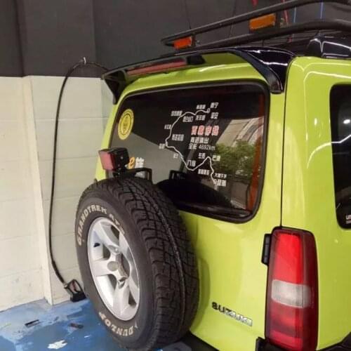 Use For Suzuki Jimny 2007-2016 Year Spoiler ABS Plastic Carbon Fiber Look Rear Trunk Wing Car Body Kit Accessories