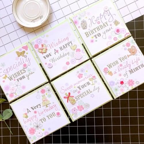 Cute New Baby Cards Square Birthday Cards Baby Boy/Girl Gift Cards