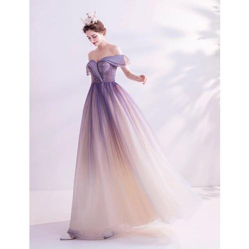 Luxury lavender crystal beading ball gown long dress vintage medieval dress Renaissance princess Victoria dress