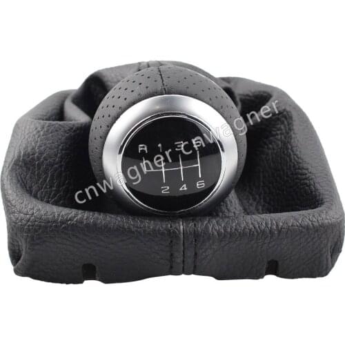 Gear Shift Knob with Gaitor Boot PU Leather 6 Speed For Audi A4 S4 B8 8K S- Line 2007- 2015 Auto Parts