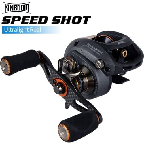 KINGDOM SPEED SHOT Baitcast Fishing Reel 167g 12+1BB 6.5:1 Ratio Max Drag 5kg High Speed Casting Fishing Reel Saltwater Wheels