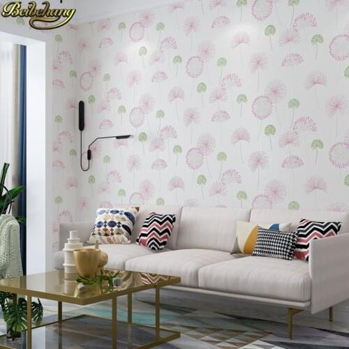 Beibehang 53X300cm Scouring rural Dandelion Self-adhesive wallpaper bedroom decor 3D Flowers wall paper living room Wall Sticker